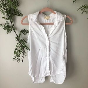 Anthropologie | Cloth & Stone White collard tank